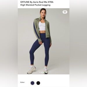 OFFLINE By Aerie Real Me XTRA High Waisted Pocket Legging Navy Blue